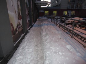 snowy walkway_Laura Dennis_Belgrade_Serbia